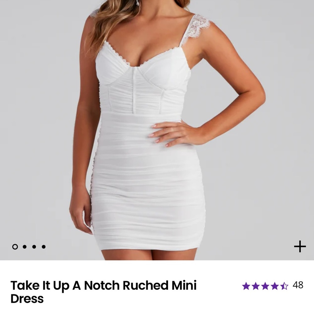 Windsor white bustier lace dress